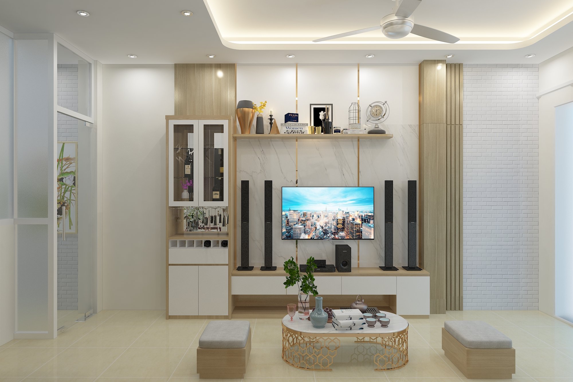 Thiết kế cải tạo phòng khách