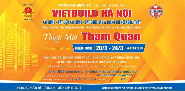 G7KOSDOOR và PLAWOOD tại Hội Chợ Vietbuild Hà Nội 20/3/2024 – 24/3/2024