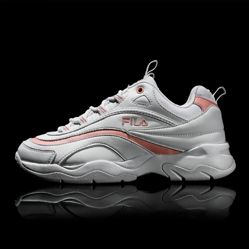 fila ray white pink
