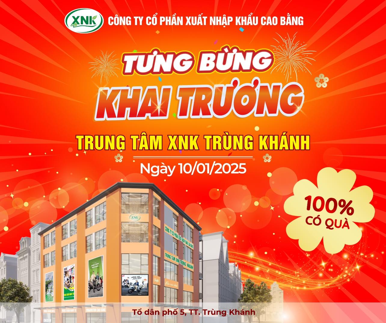 TƯNG BỪNG KHAI TRƯƠNG TRUNG TÂM XNK TRÙNG KHÁNH