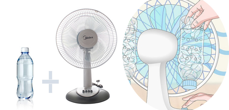 Cách chế tạo điều hòa từ máy quạt và chai nước đơn giản, dễ làm