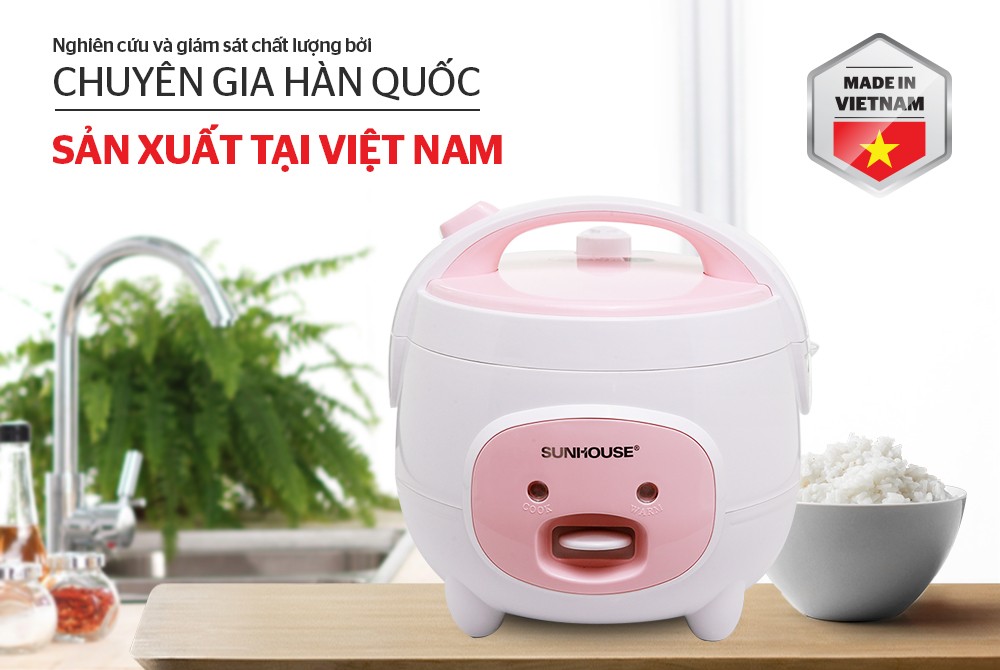 Nồi cơm điện 1.2L SUNHOUSE SHD8217W