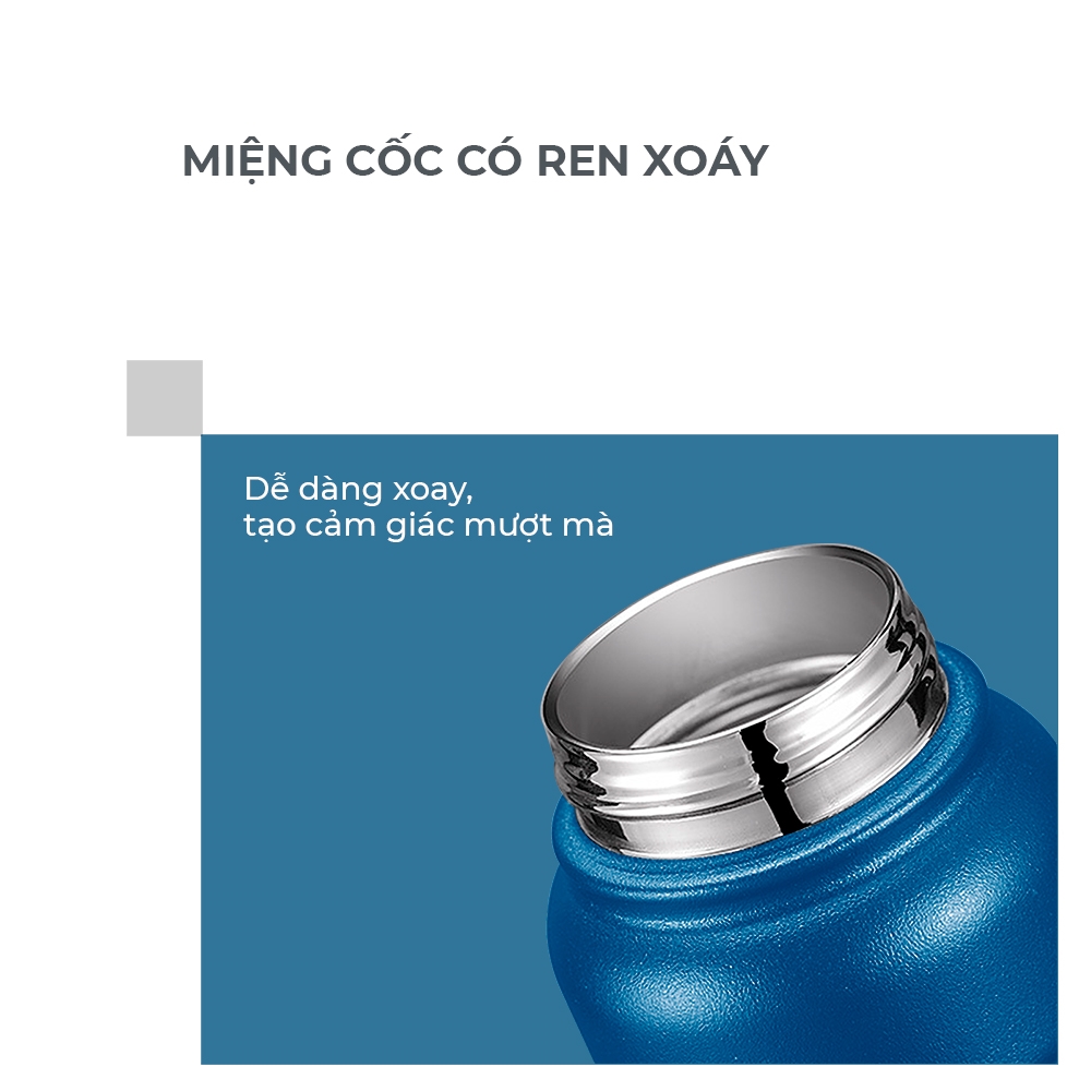 BÌNH GIỮ NHIỆT INOX 304 ELMICH EL 8014 + 8015 (520ml, 680ml)