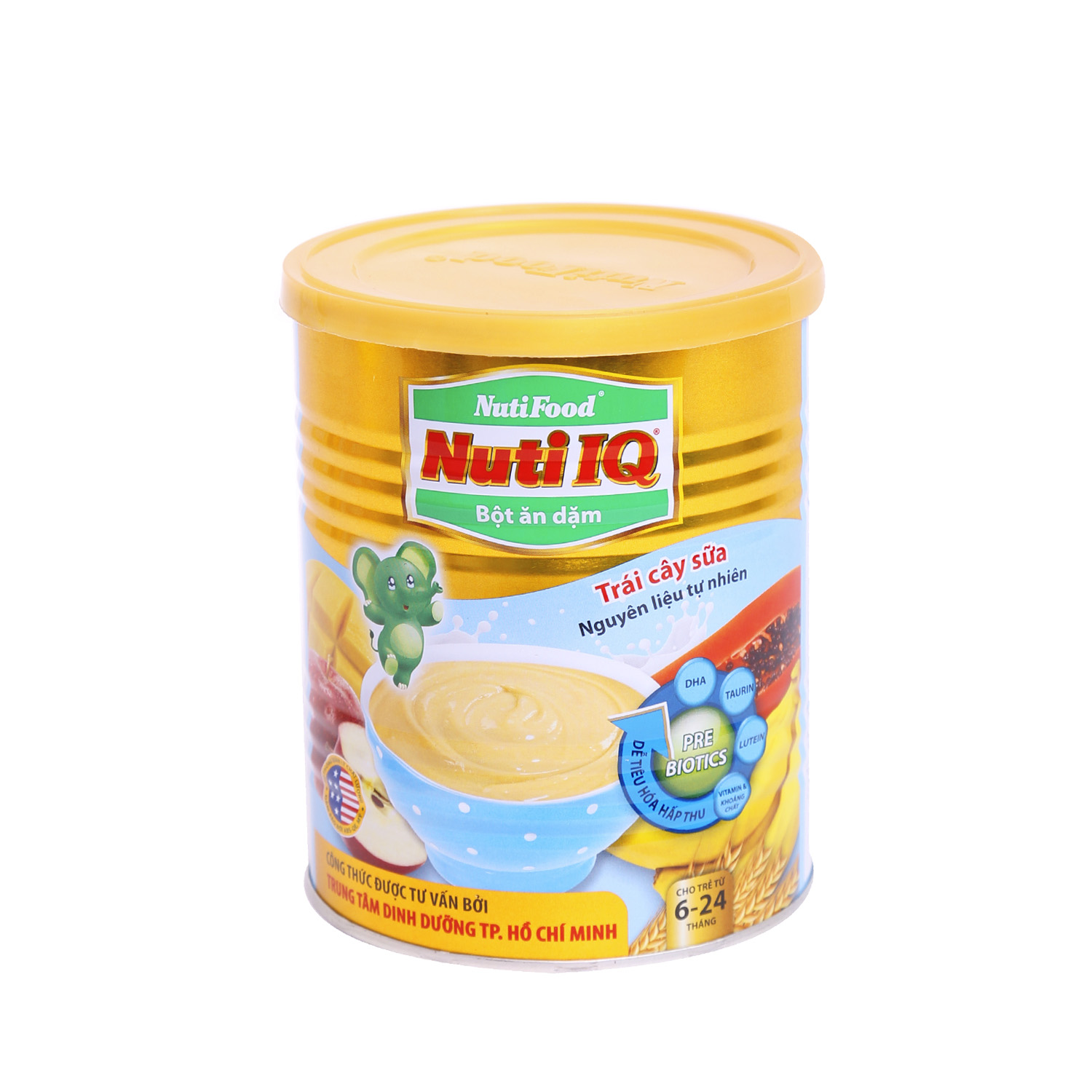 Bột ăn dặm nuti IQ trái cây sữa 350g