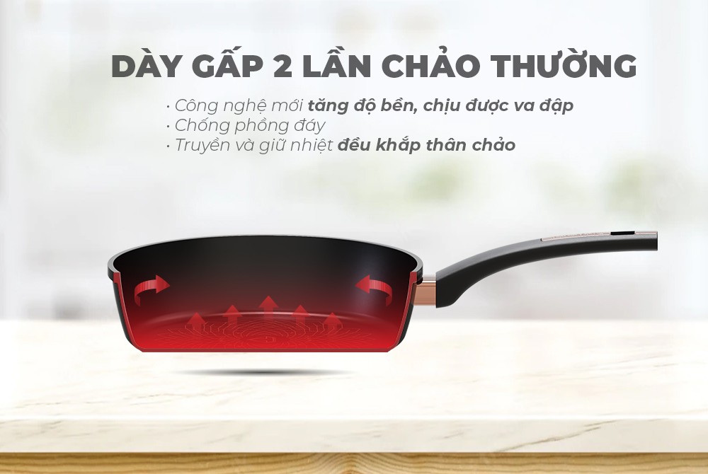 Chảo chống dính ULTRA TITANIUM SUNHOUSE ST26B