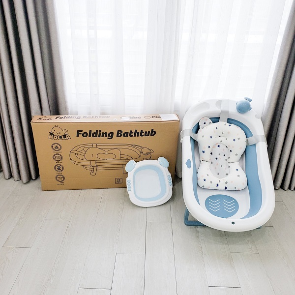 Set chậu tắm + Phao gấp gọn Holla