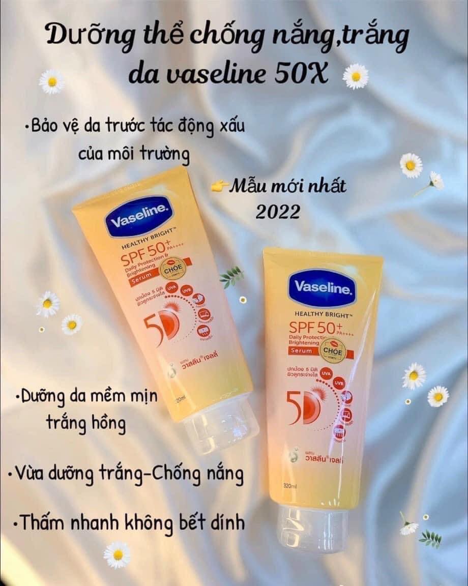 Dưỡng Thể Chống Nắng Vaseline Healthy Bright 50++ SPF 320ml (Thái Lan)