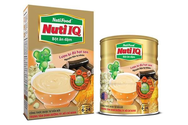 Bột ăn dặm nuti IQ lươn bí đỏ hạt sen 350g
