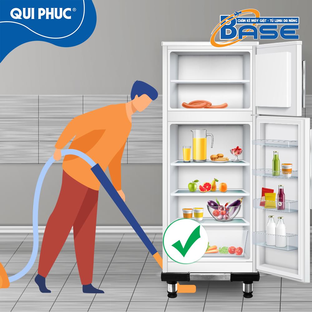 Chân kê tủ lạnh máy giặt BASE