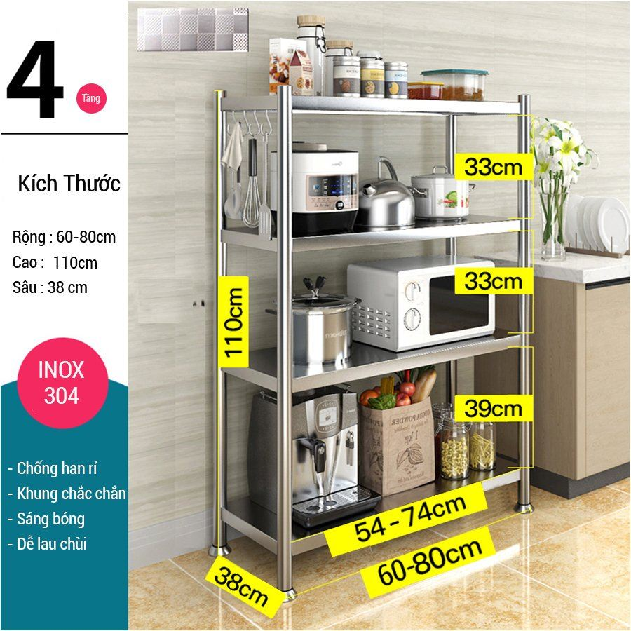 KỆ INOX LẮP GHÉP THÔNG MINH KALPEN