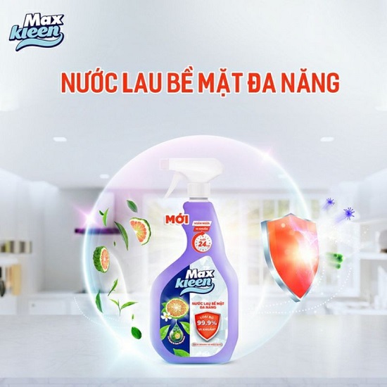 Combo Nước + Khăn Ướt Lau Bề Mặt Đa Năng MaxKleen