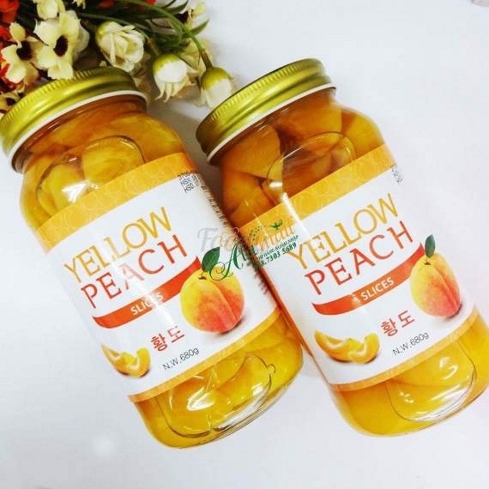 Đào Ngâm Yellow Peach Hàn Quốc (680g)