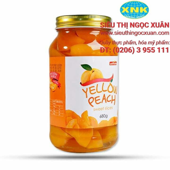 Nước đào ngâm lọ 680g