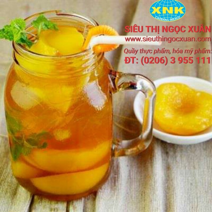 Nước đào ngâm lọ 680g