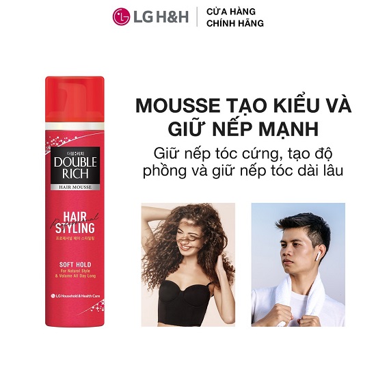 Gel dạng xịt giữ nếp tóc Double Rich HAIR SRAY STRONG HOLD 150ml