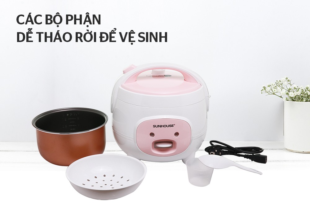 Nồi cơm điện 1.2L SUNHOUSE SHD8217W