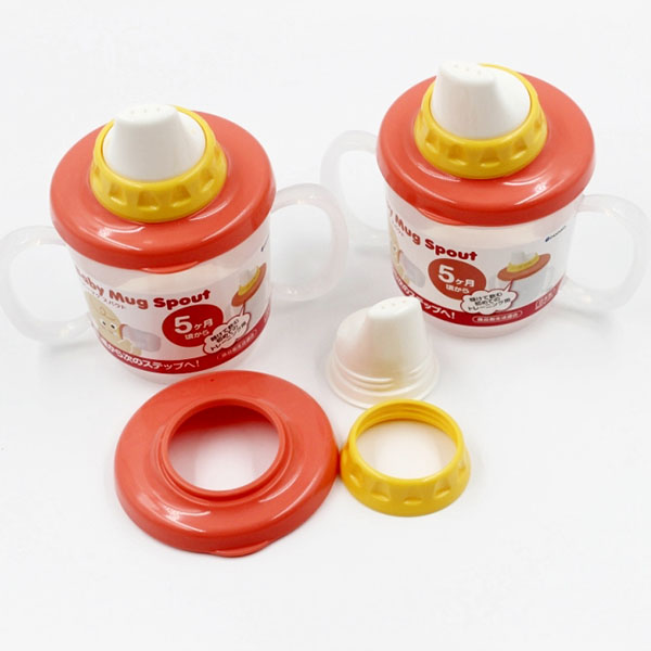 Cốc tập uống có vòi màu cam