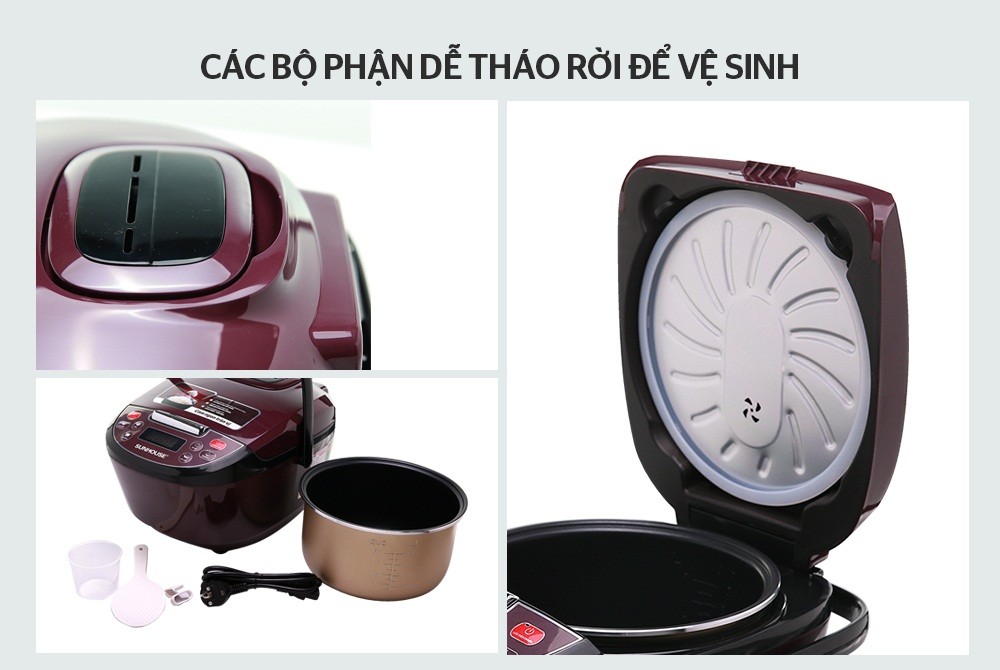 Nồi cơm điện tử 1.8L SUNHOUSE SHD8909