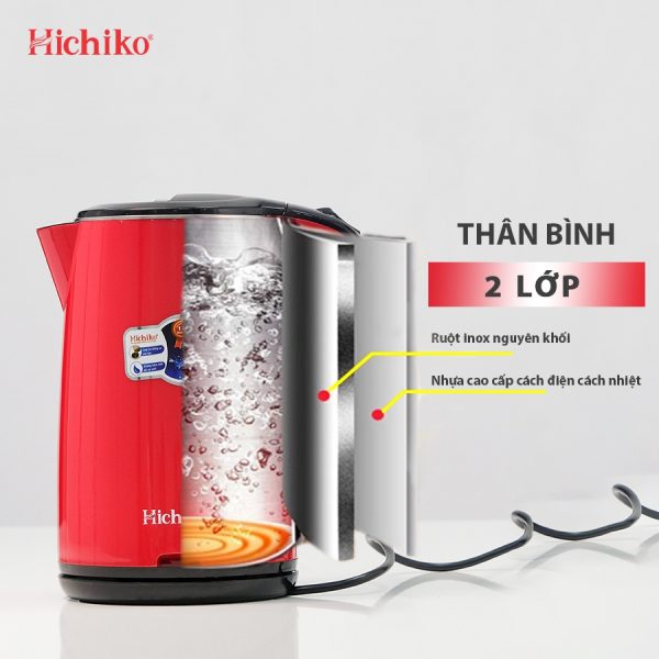 Ấm Siêu Tốc 2 Lớp HICHIKO 1.8L – HC 818