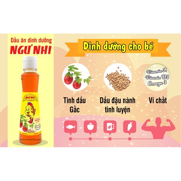 Dầu ăn dinh dưỡng Ngư Nhi 150ml