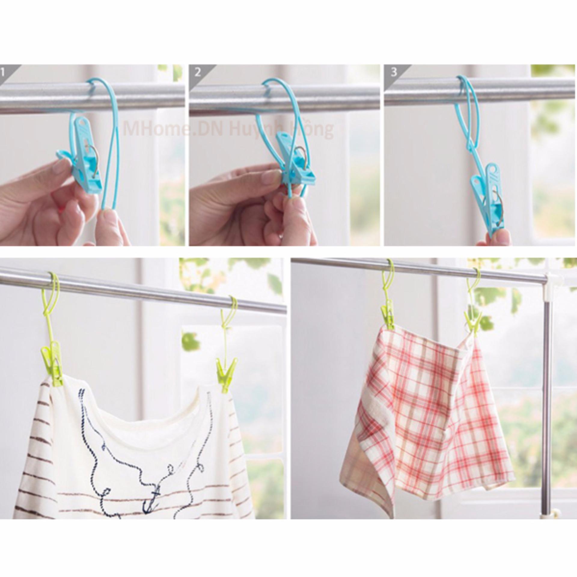 Vỉ 15 kẹp quần áo có dây