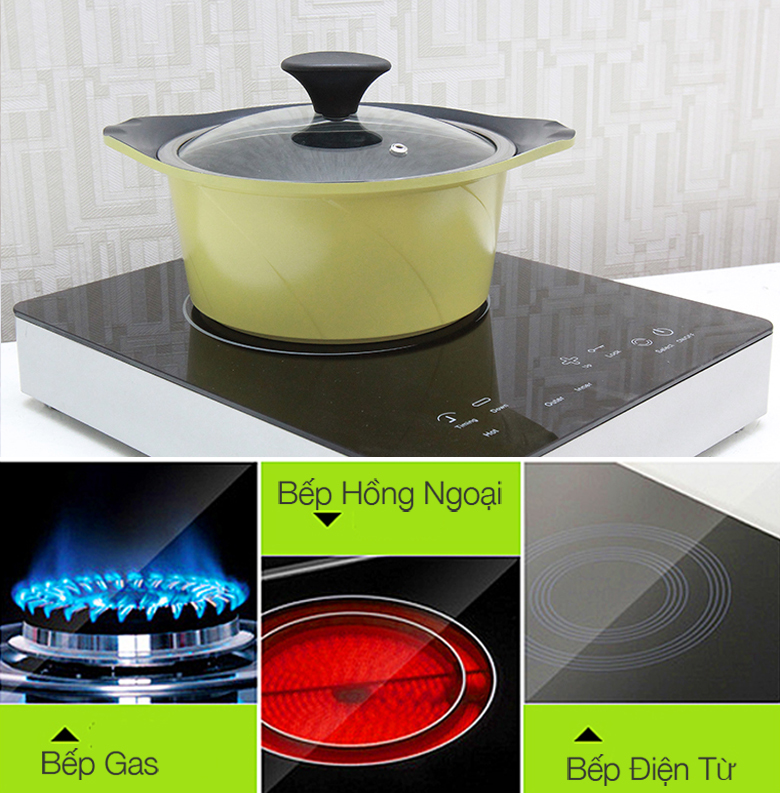 Bộ 3 nồi Ceramic đáy từ Goldsun AD06-1-3106AG-IH