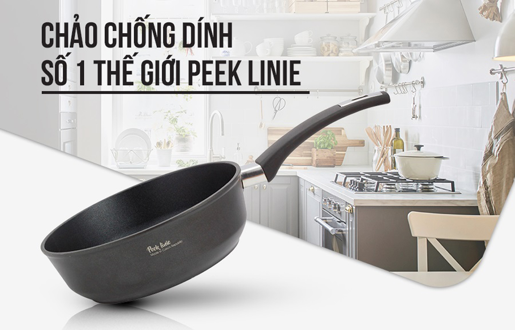 CHẢO CHỐNG DÍNH ĐÁY TỪ CAO CẤP ELMICH PEEK LINIE 26cm