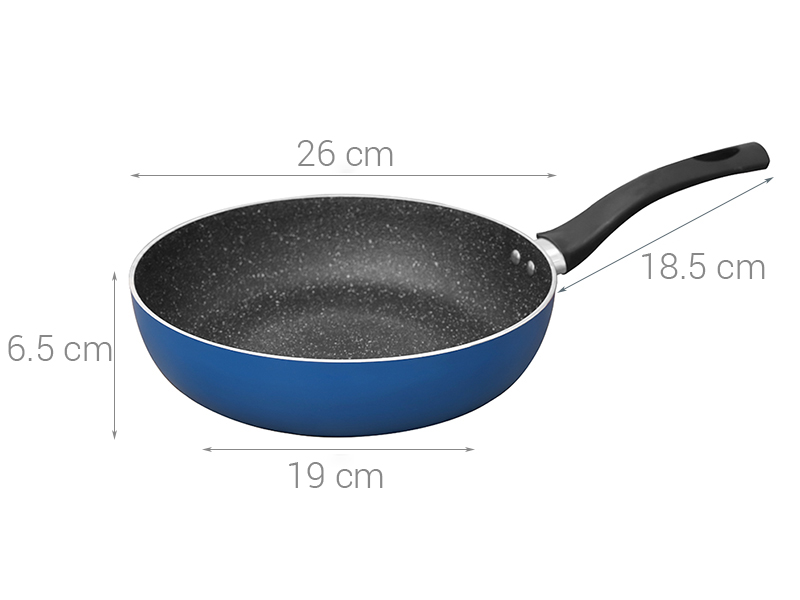 Chảo Vân Đá Đáy Từ Elmich Coloseum Y1 EL-3720 (26cm) - Xanh Nhung