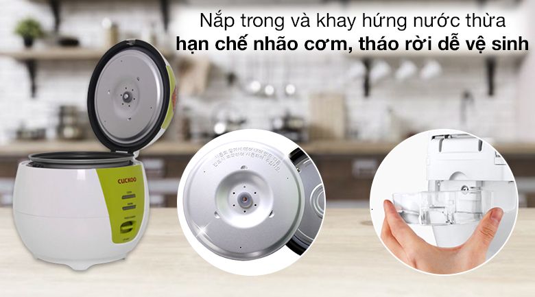 Nồi Cơm Điện Cuckoo 1.0L CR-0661, Nắp Cài, Màu Xanh Lá