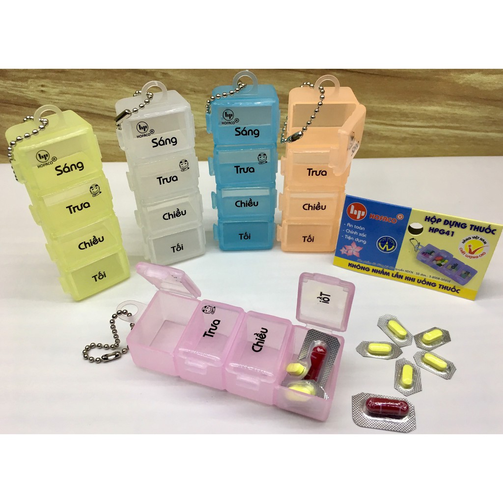 Hộp đựng thuốc 4 ngăn HPG208