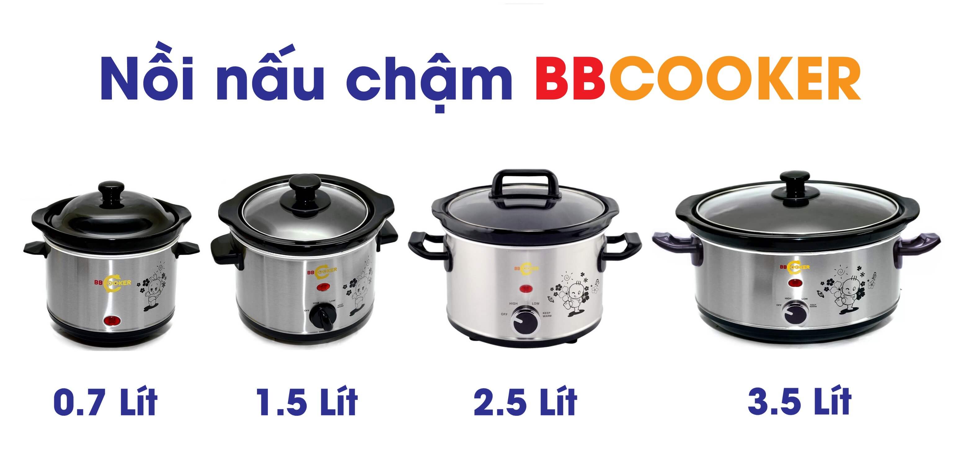 Nồi nấu cháo 3 chế độ BB Cooker 1,5 lít