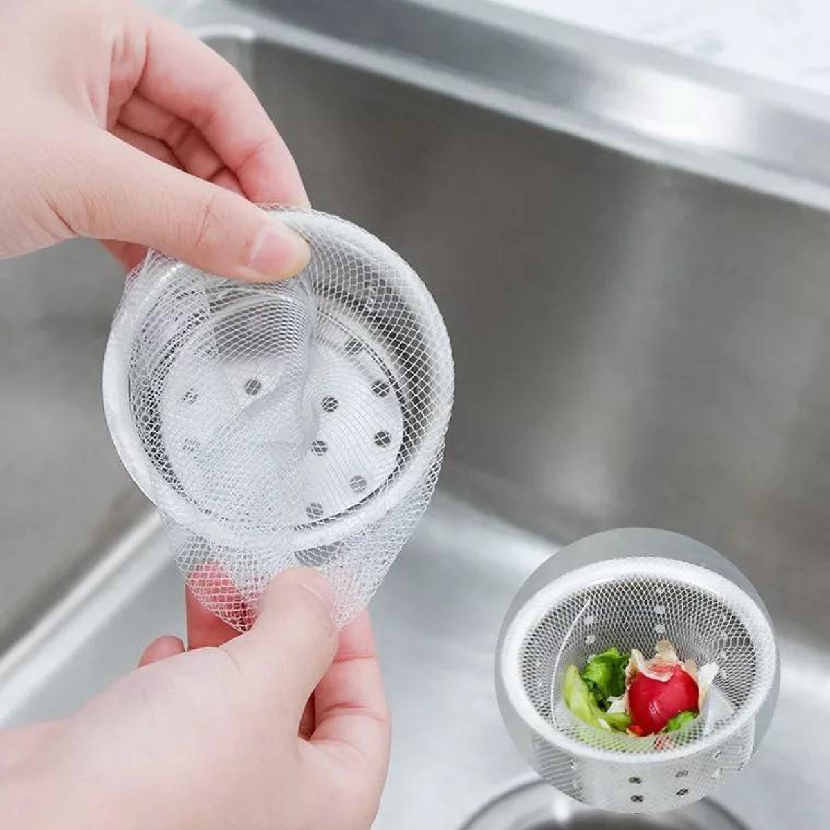 Sét 80 túi chặn rác bồn rửa bát