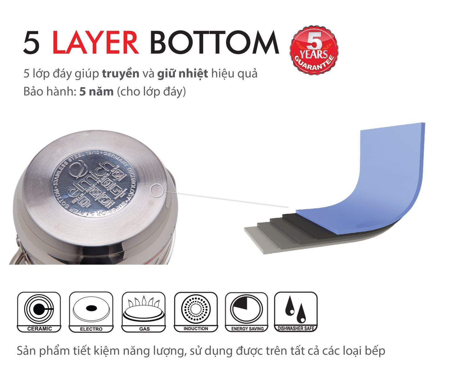 Nồi inox 304 Celestine 24 cm
