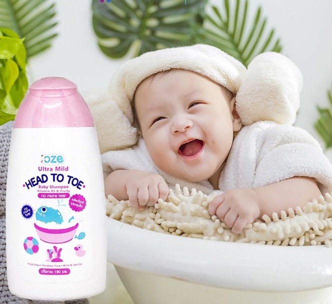 Dầu tắm gội toàn thân cho bé Oze hồng 180ml