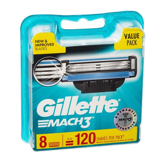 Lưỡi dao cạo râu Gillette Mach3 Classic 8S