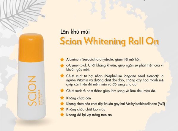 Lăn khử mùi Scion Whitening Roll on 75ml