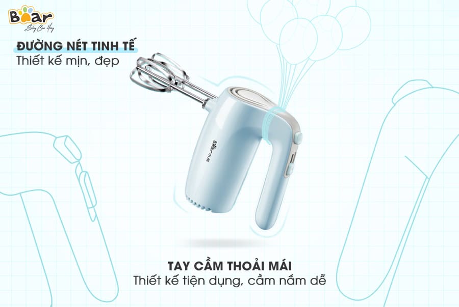 Máy đánh trứng cầm tay Bear DDQ-B02P5