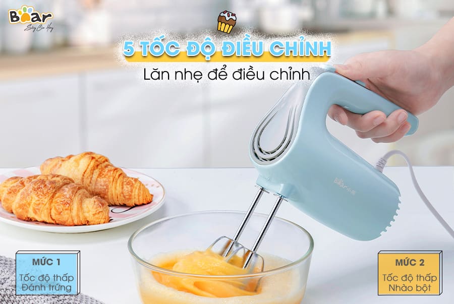 Máy đánh trứng cầm tay Bear DDQ-B02P5