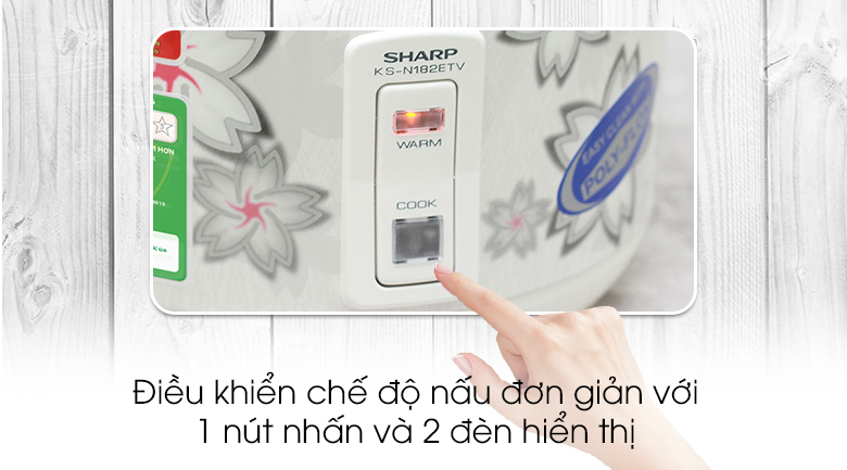 Nồi cơm điện Sharp 1.8L KS-N182ETV