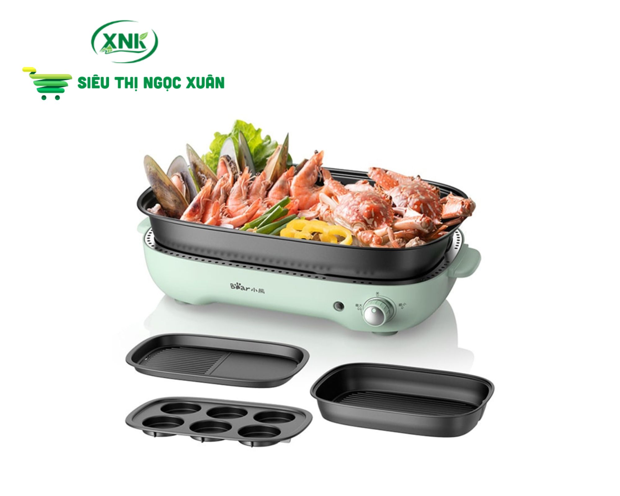 Nồi lẩu nướng 3 khay Bear SUBE004