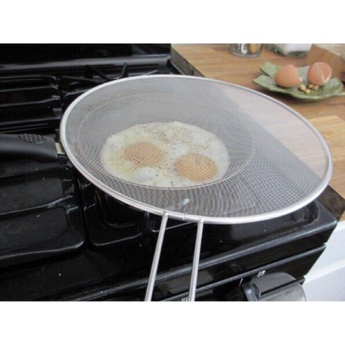 Lưới đậy chảo có cán Inox 25cm
