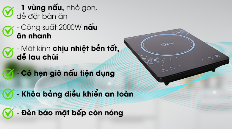 Bếp hồng ngoại midea MRI-T2018DD