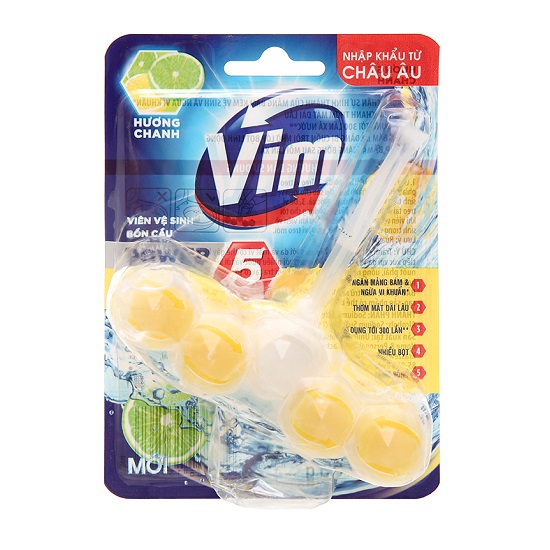 Viên vệ sinh bồn cầu VIM hương chanh 55g