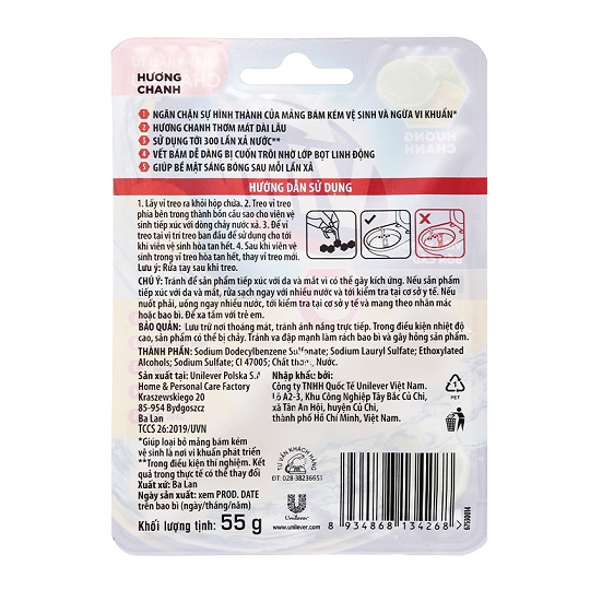 Viên vệ sinh bồn cầu VIM hương chanh 55g