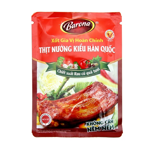 Barona GVHC- Thịt nướng kiểu Hàn Quốc 80g (Gói)