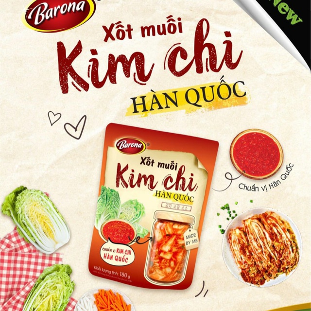 Xốt muối Kim chi Hàn Quốc Barona (180g)