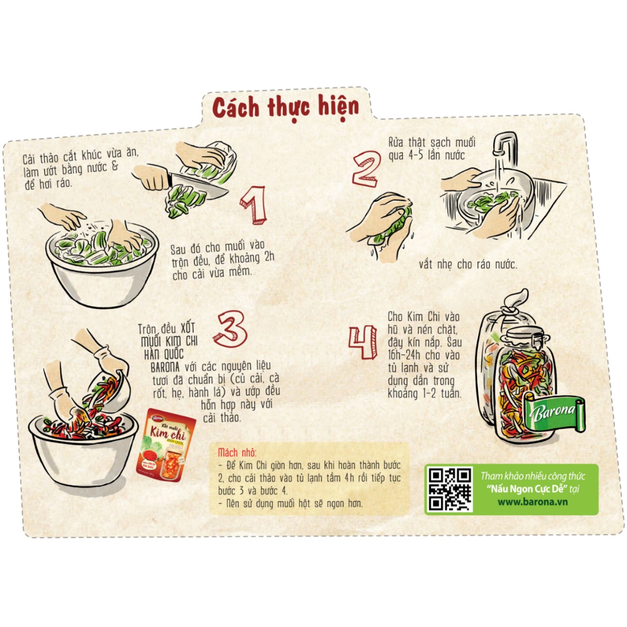 Xốt muối Kim chi Hàn Quốc Barona (180g)