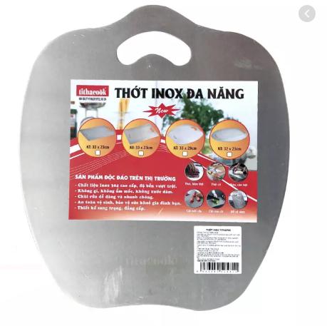 Thớt inox 304 đa năng TITHACOOK hình táo 29x33cm