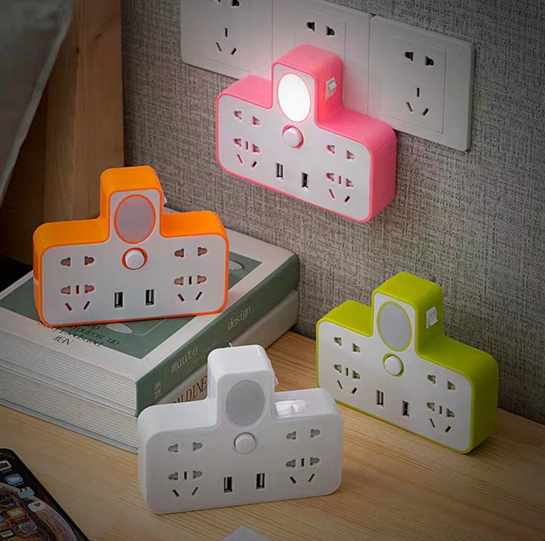 Ổ cắm điện đa năng có cổng USB và đèn ngủ