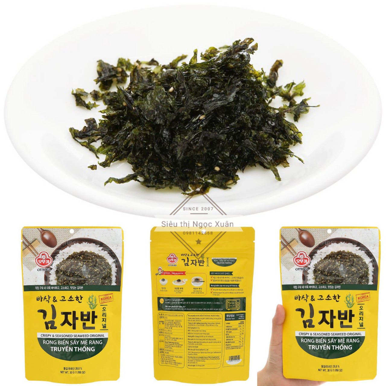 Rong Biển Sấy Mè Rang Mix Vị Ottogi Túi 30G